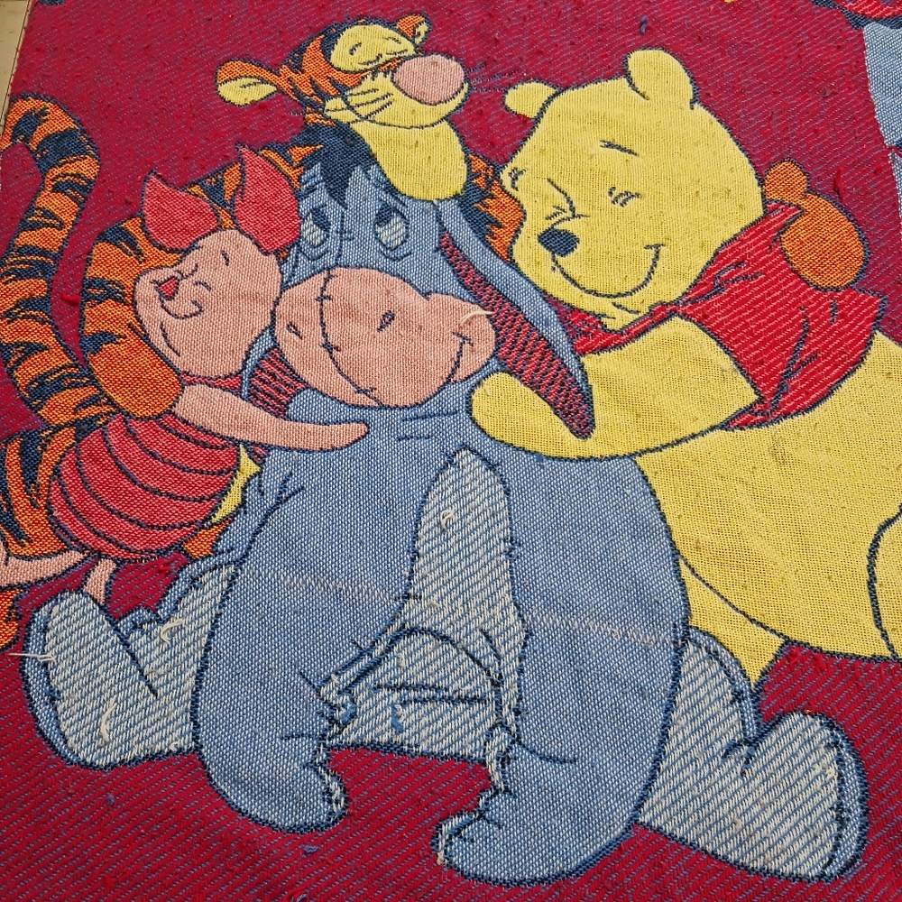 Disney 90’s Winnie the Pooh double weave throw blanket Hundred Acre Hug Wear